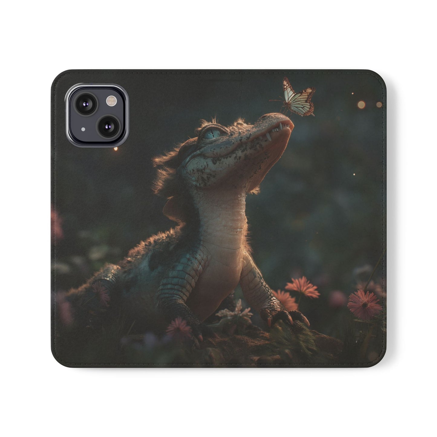 Crocodile Butterfly Flip Cases – Tender Guardian with Moth Companion