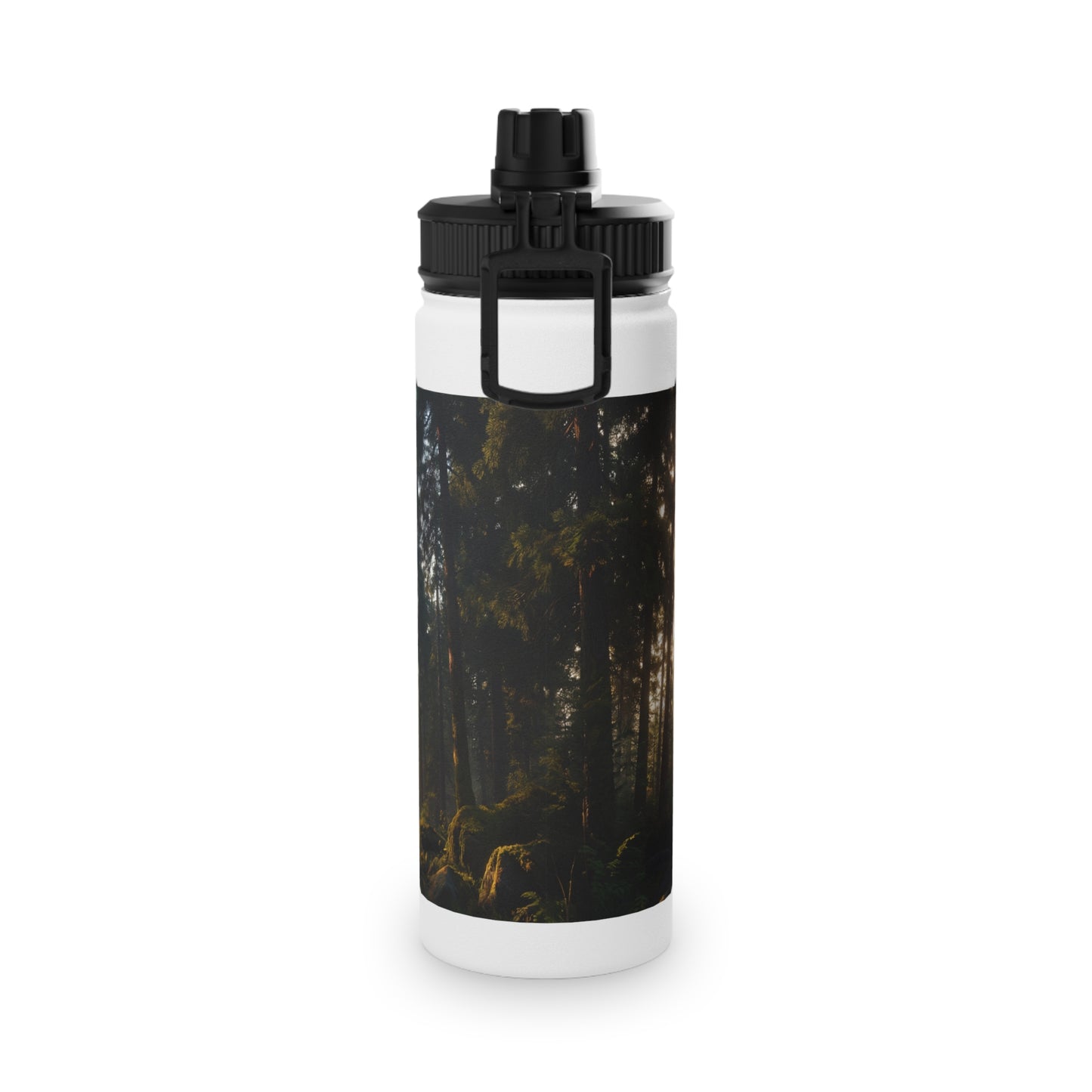Ancient Treehouse Door Water Bottle – Sunlit Forest Sanctuary