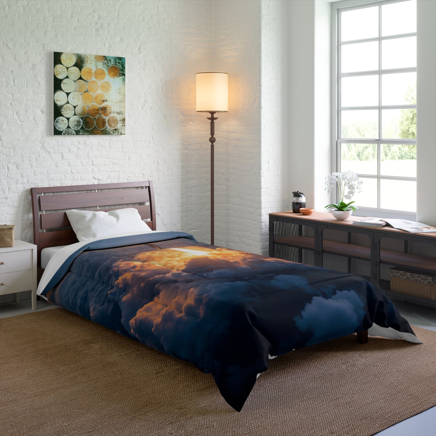 Rocket Ascension Comforter – Sunrise Through the Clouds