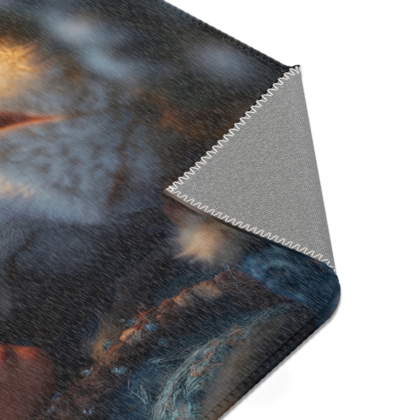 Snowbound Sentinel Area Rug – Whispering Frost and Warmth