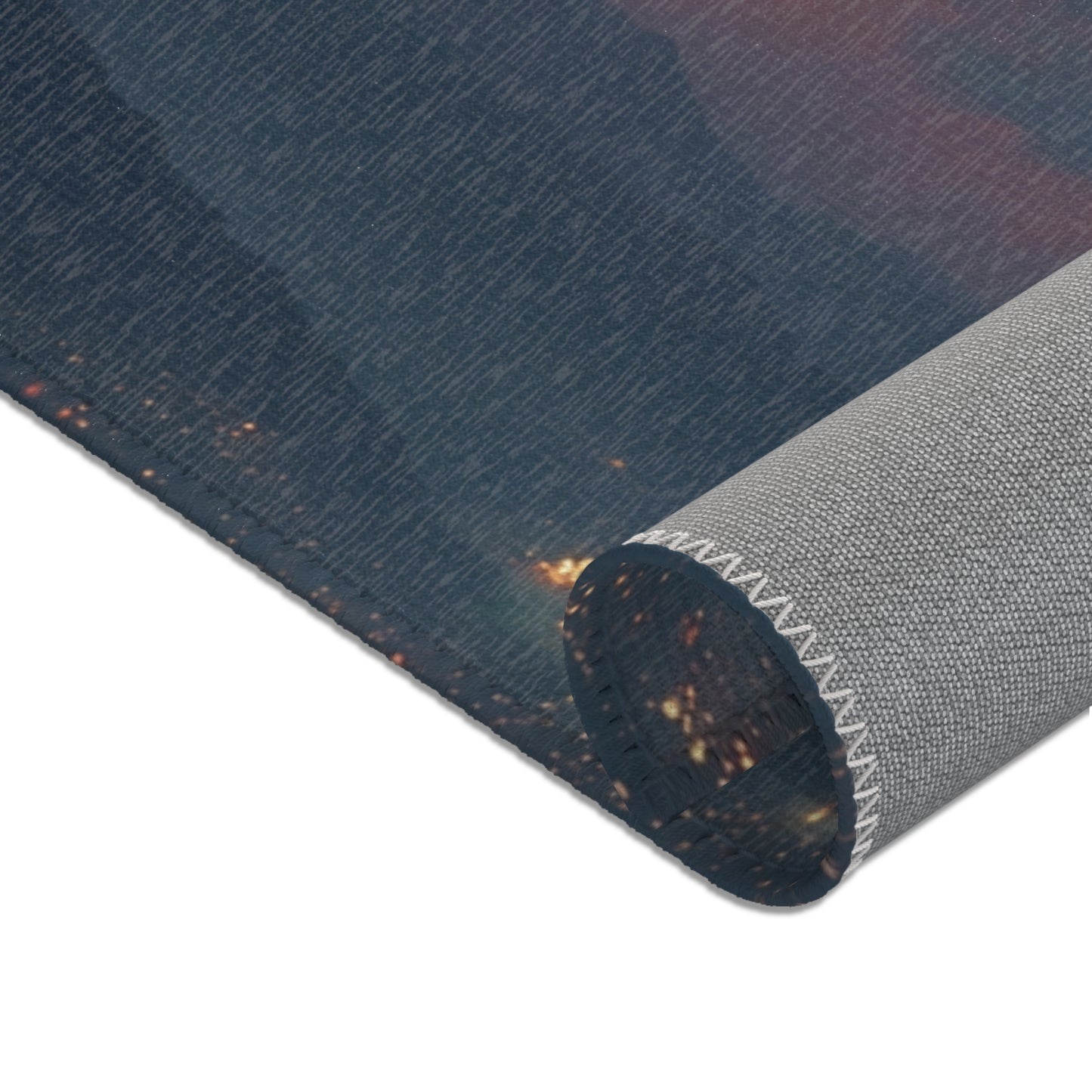 Celestial Fire Comet Area Rugs – Twilight Skyfall Dreamscape