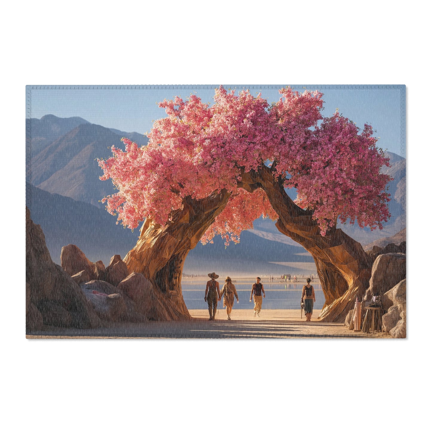 Pink Blossom Archway Area Rugs – Desert Bloom Gateway