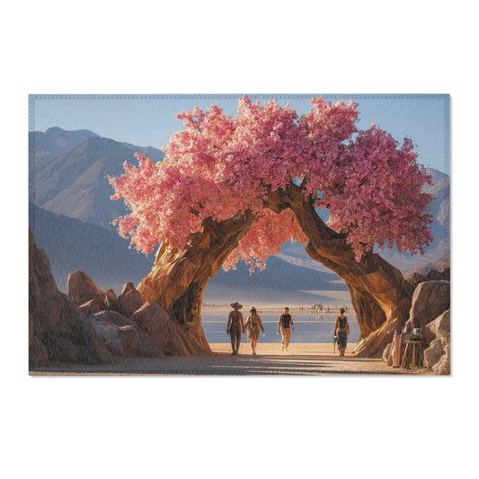 Pink Blossom Archway Area Rugs – Desert Bloom Gateway