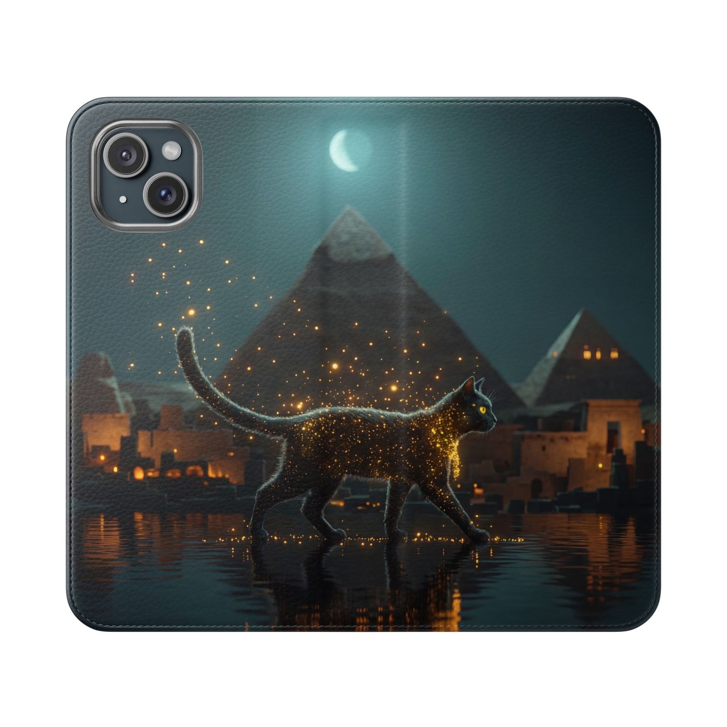 Celestial Vortex Flip Cases – Indigo Cloud Dreamscape