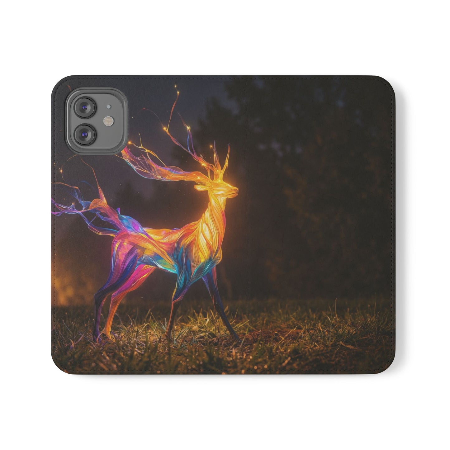 Ethereal Deer Flip Cases – Luminous Spirit Portrait