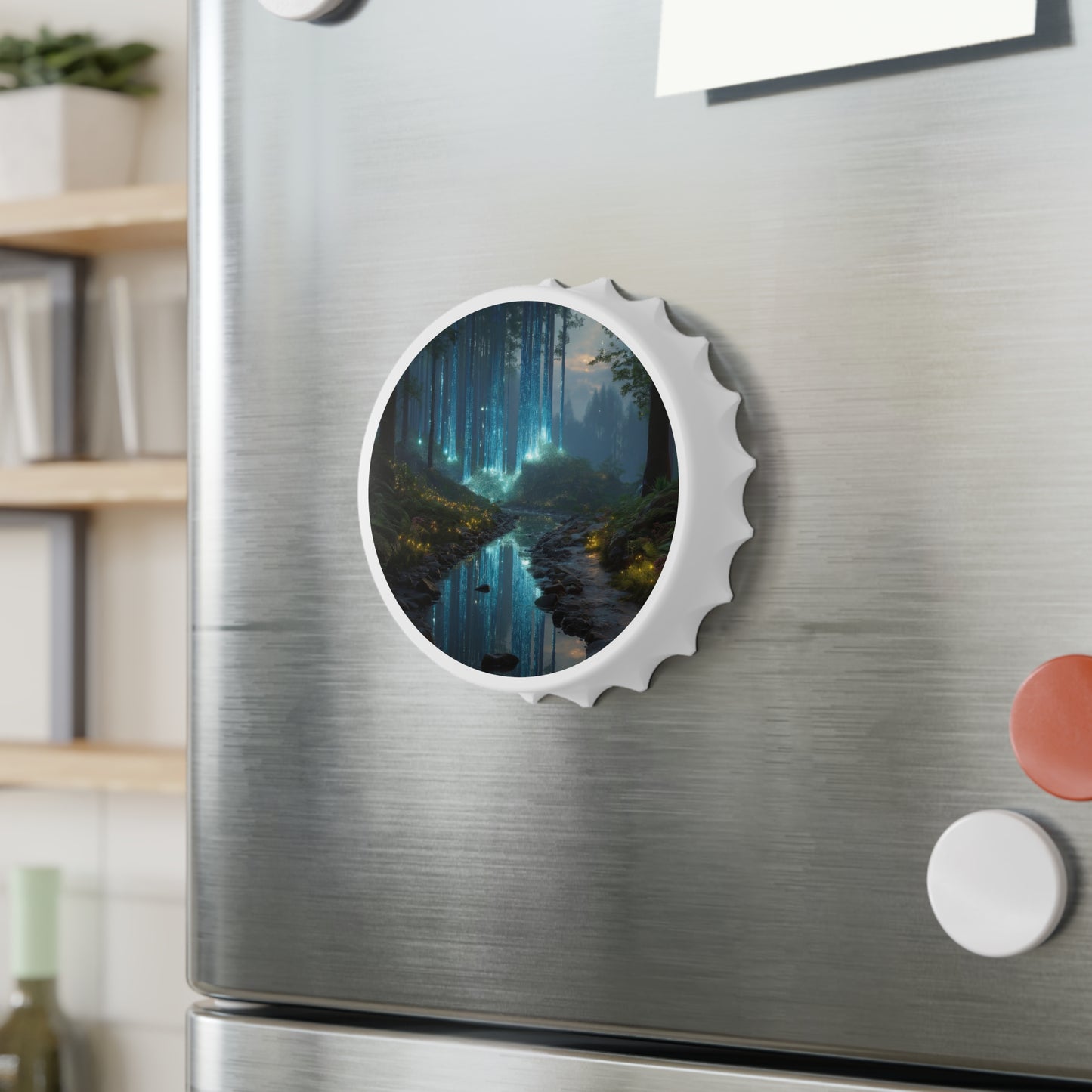 Celestial Waterfall Bottle Opener – Whispering Forest Dreamscape