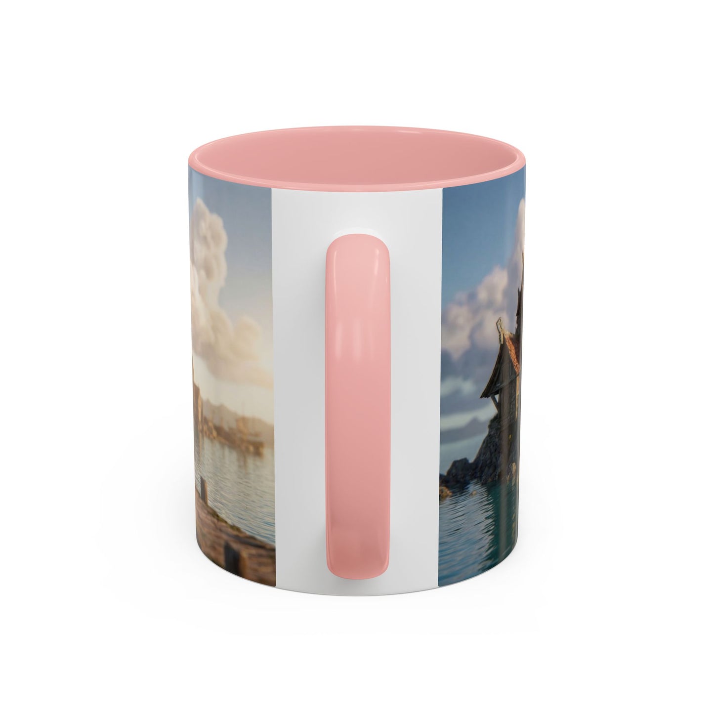 Harbor's Whisper Accent Coffee Mug (11, 15oz) – Sunset Village by the Sea