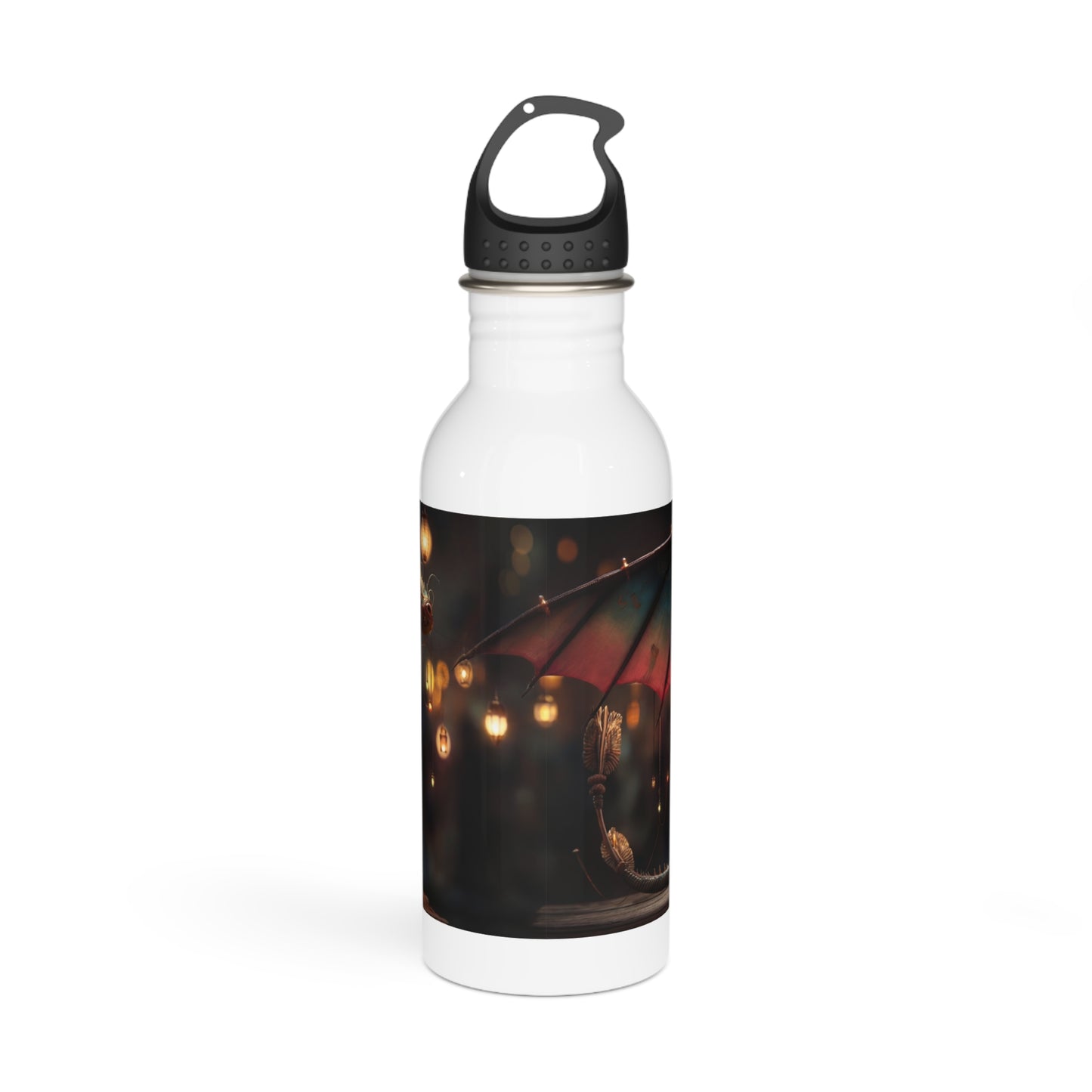 Celestial Dragon Stainless Steel Water Bottle – Winged Guardian of Twilight Markets