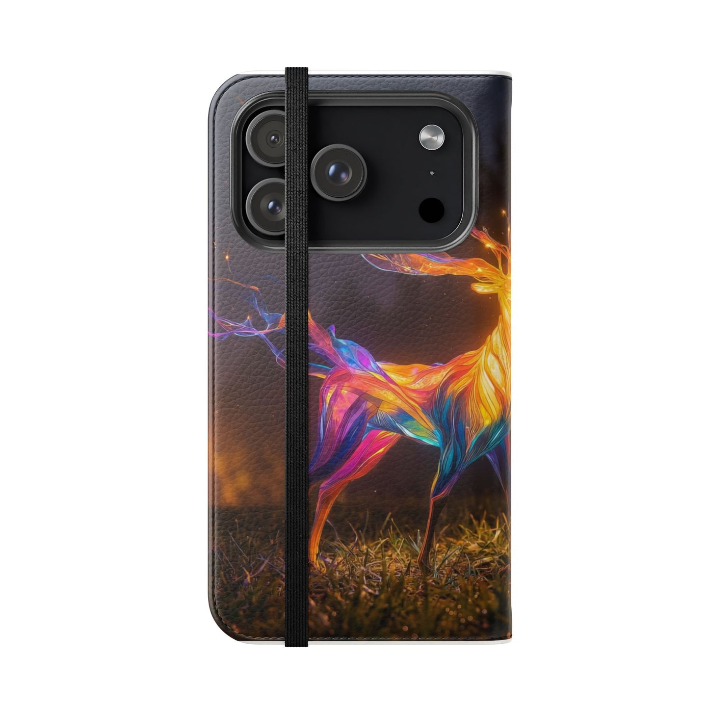 Ethereal Deer Flip Cases – Luminous Spirit Portrait