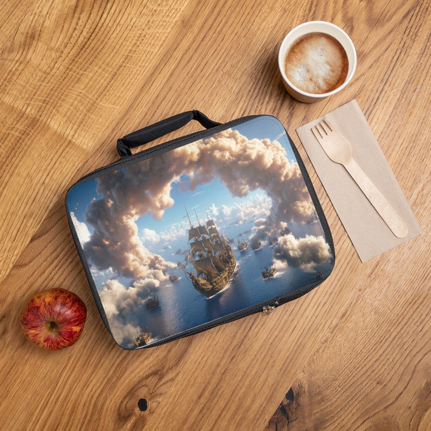 Armada of the Sky Lunch Bag – Golden Gale Fleet Through Cloud Arch