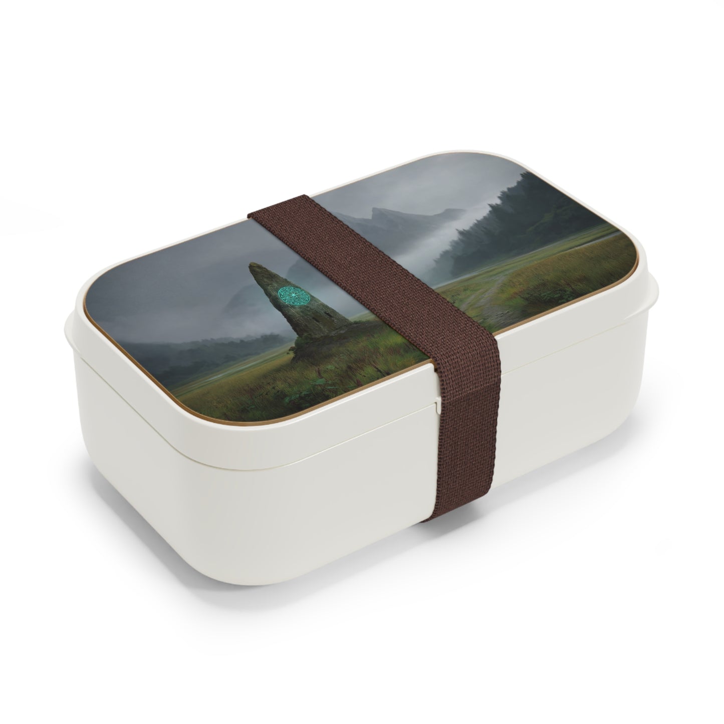 Ancient Stone Portal Bento Lunch Box – Whispering Peaks & Glowing Glyphs