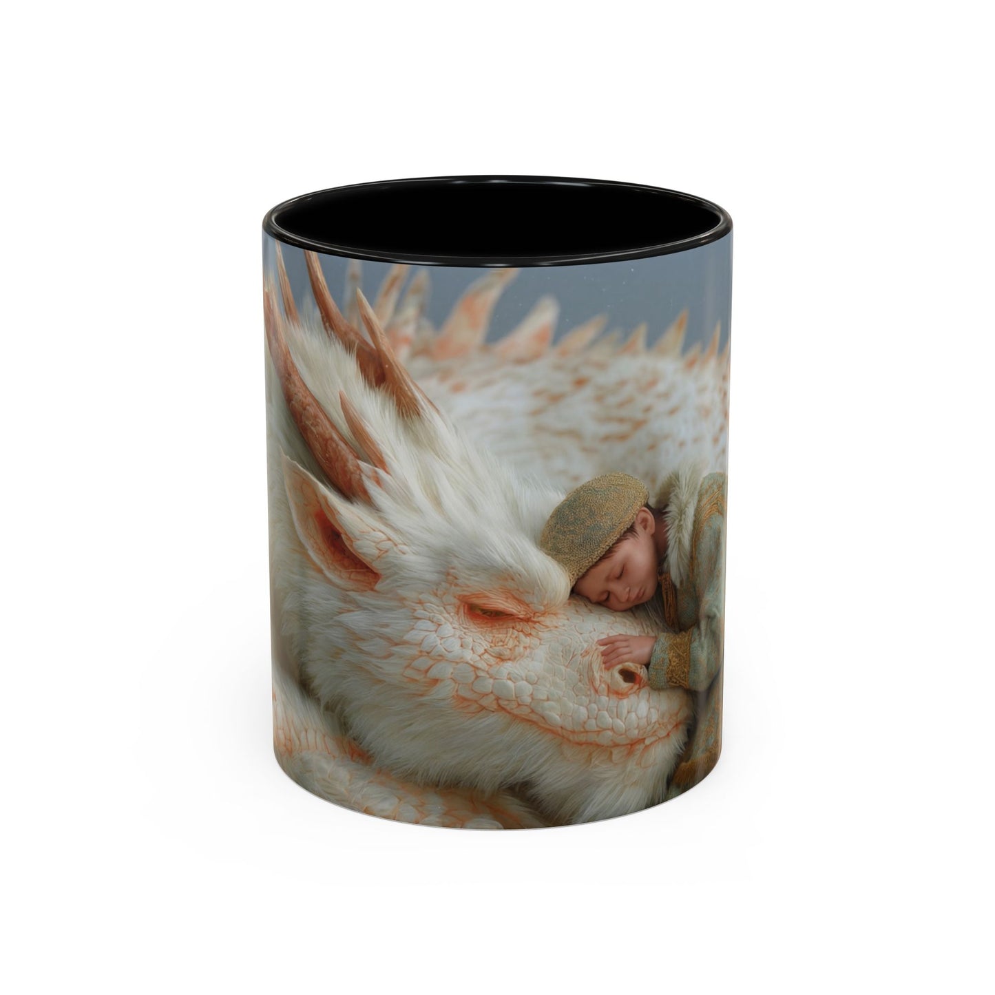 Sleeping Dragon Accent Coffee Mug (11, 15oz) – Frosty Snowdrift Lullaby
