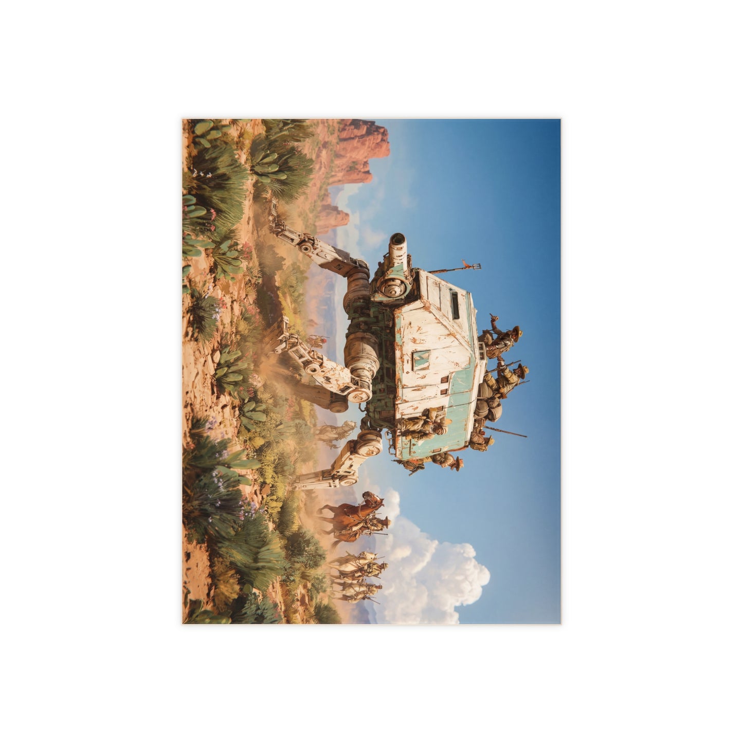 Desert Frontier Walker Tile – Rust-Weathered War Machine in Canyon Dust