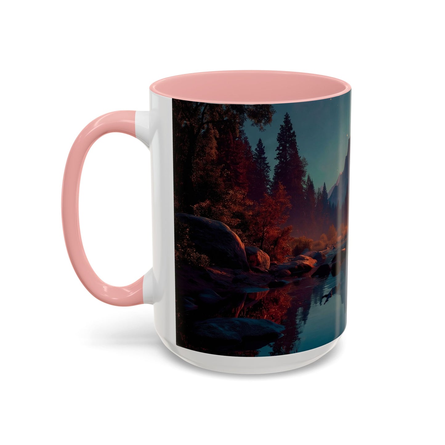 Celestial Reflections Accent Coffee Mug (11, 15oz) – Half Dome’s Starlit Mirror