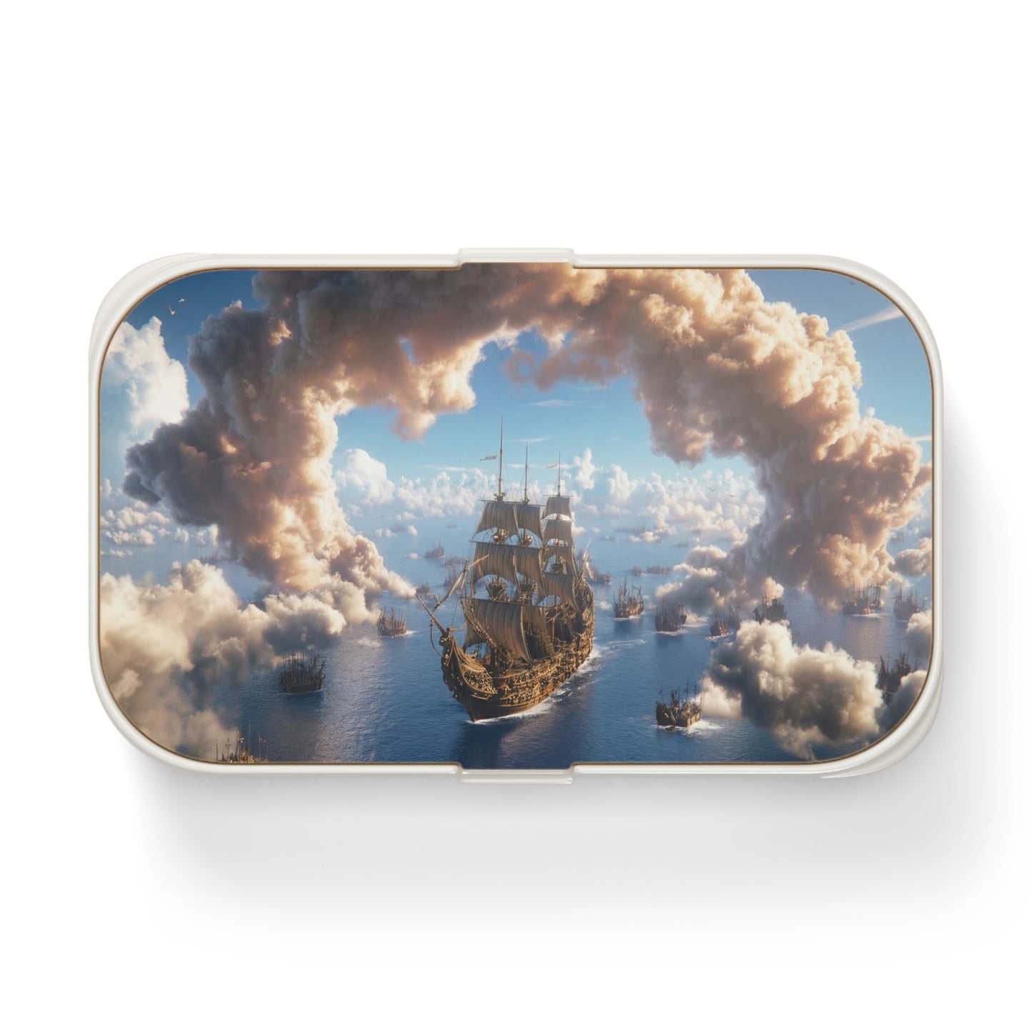 Celestial Fleet Bento Lunch Box – Voyage Through Cloud-Curtained Skies