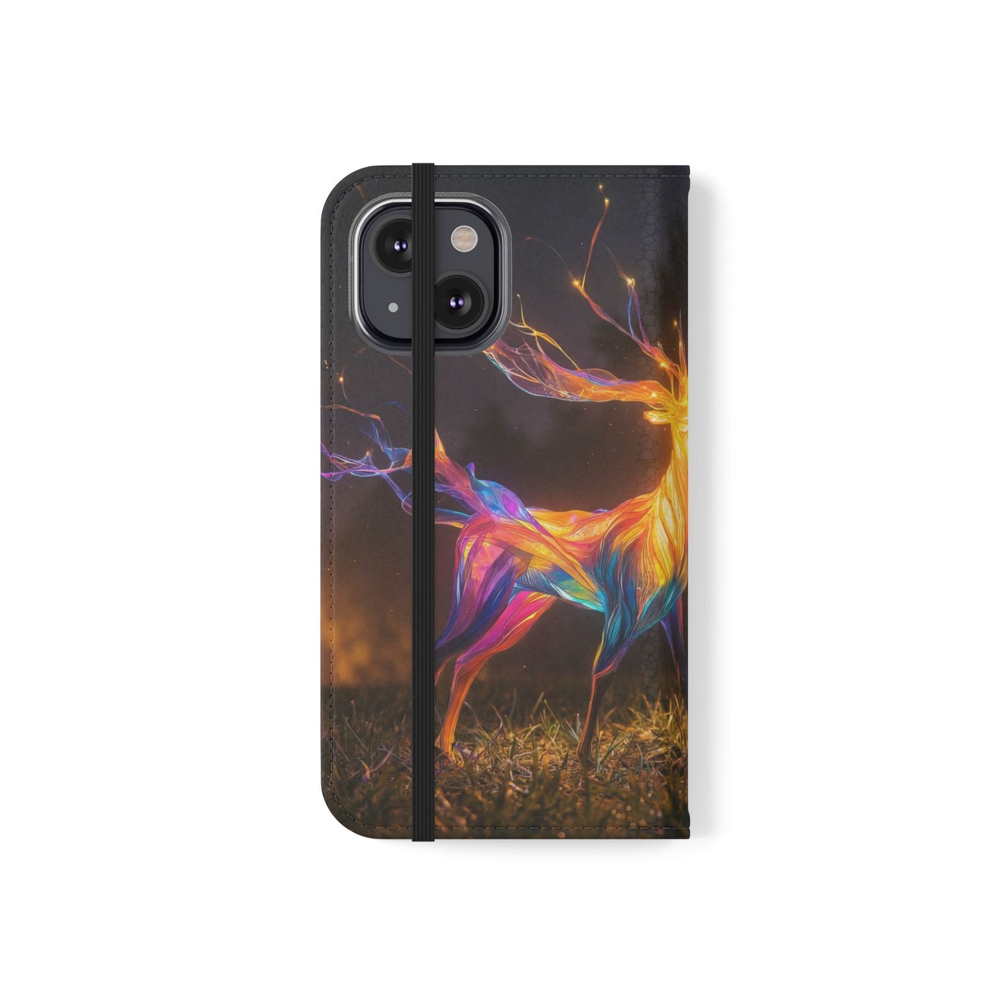 Ethereal Deer Flip Cases – Luminous Spirit Portrait