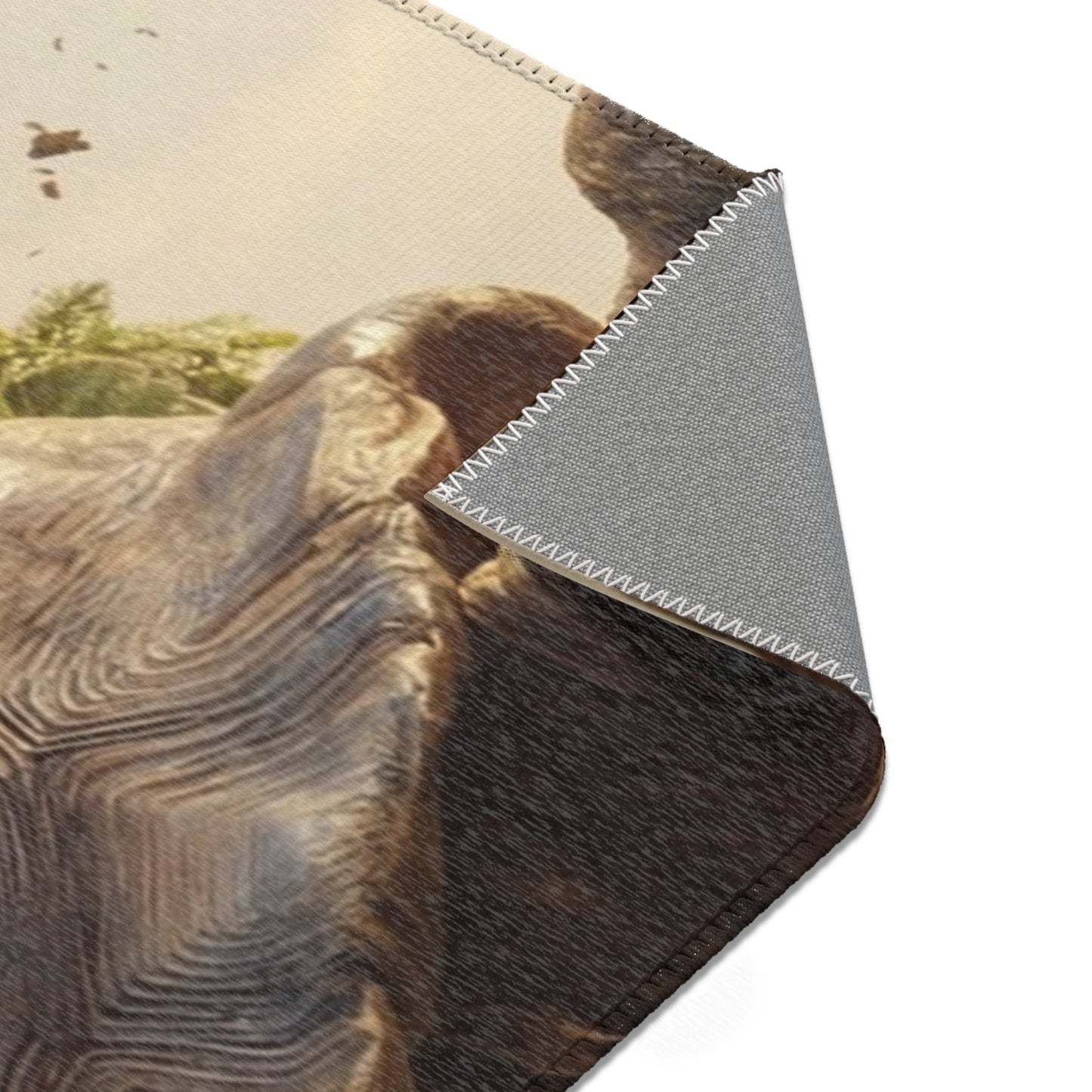Turtleborne Castle Area Rugs – Ancient Guardian Through Lush Canopy