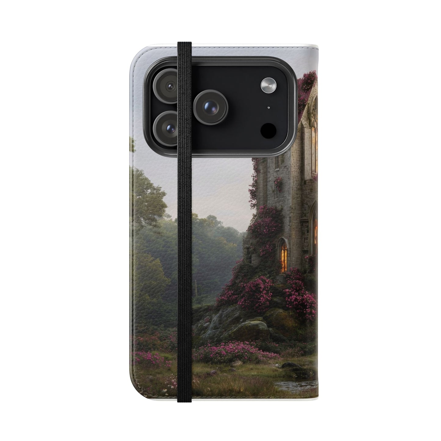 Blossom Spire Flip Cases – Pink Ivy Gothic Castle Cover