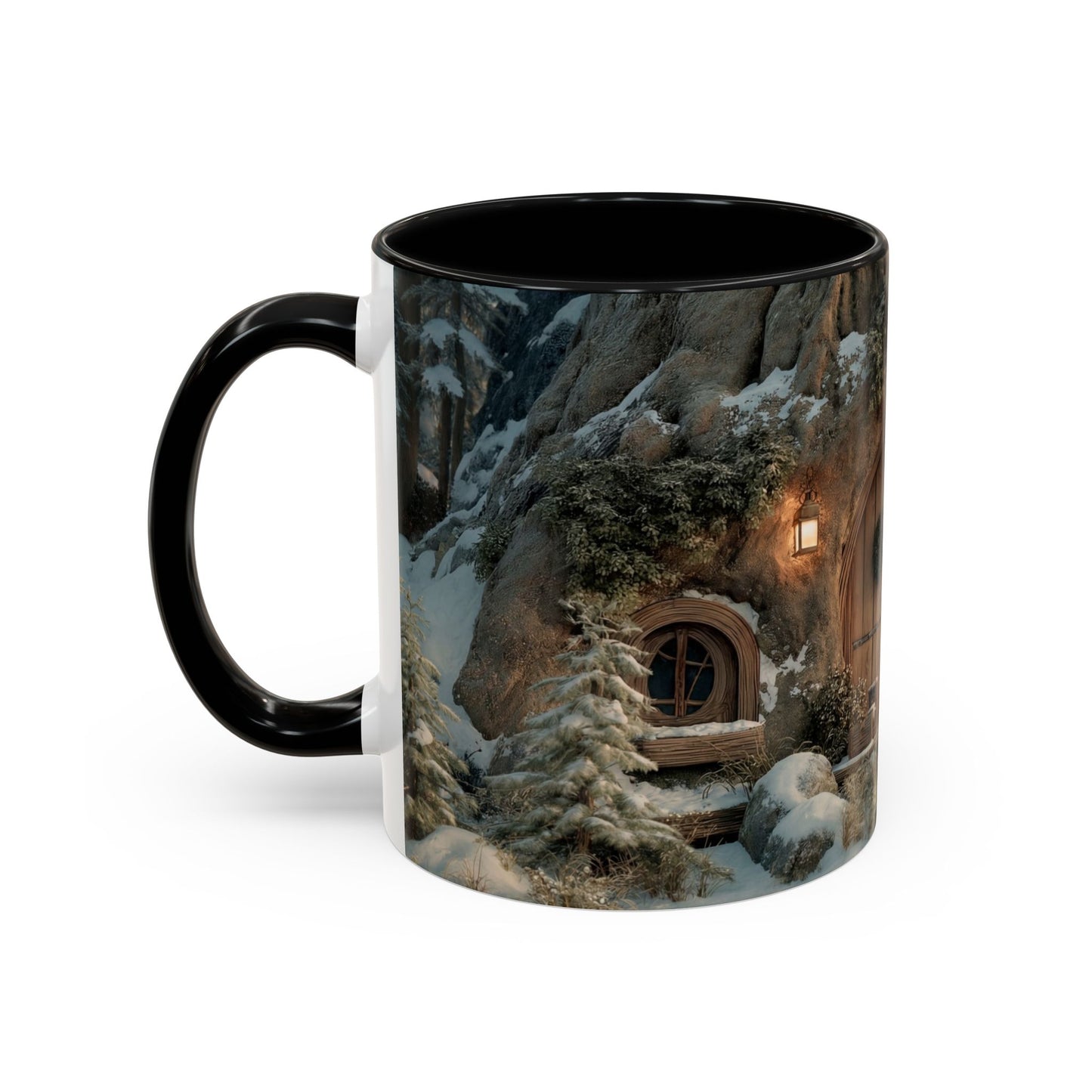 Winter Treehouse Doorway Mug – Snow-Kissed Forest Hearth