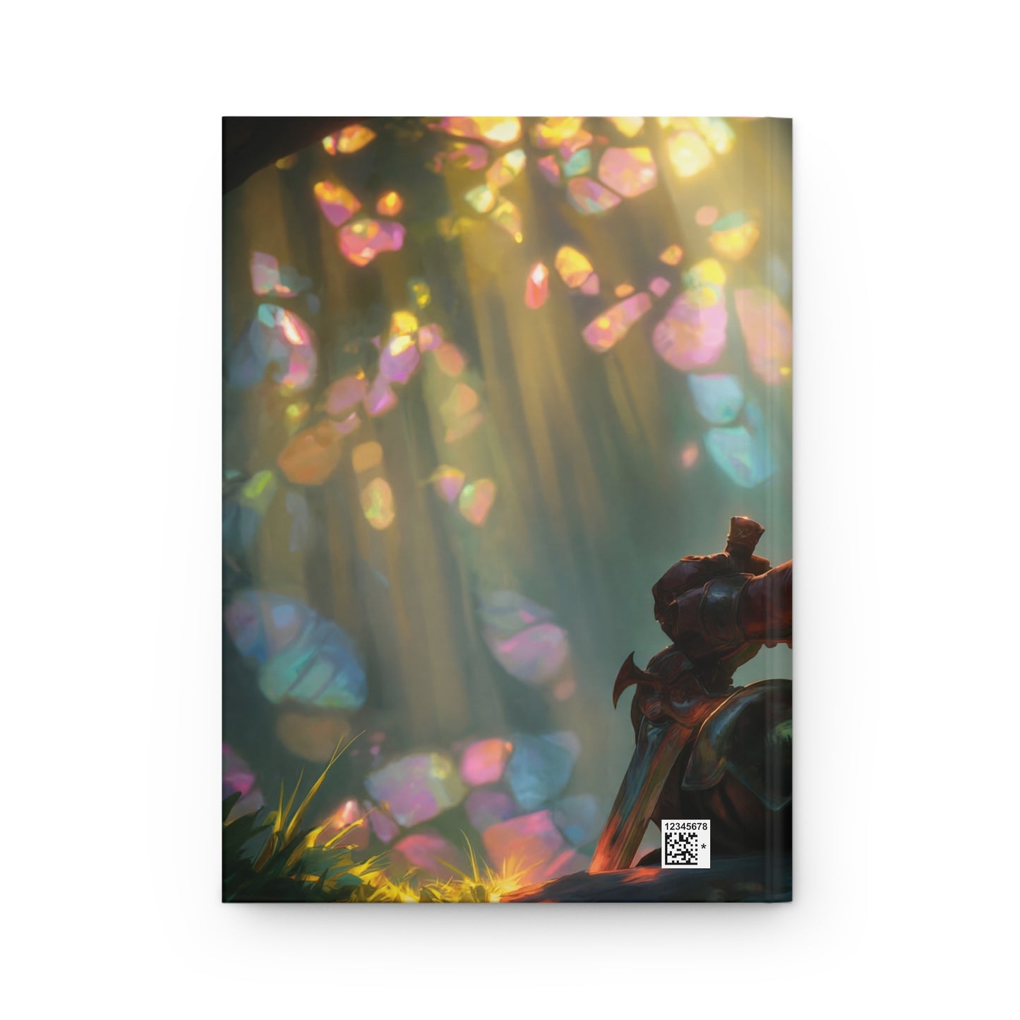 Crystal Grove Sentinel Hardcover Journal Matte – Sunlit Armor and Whispering Wings