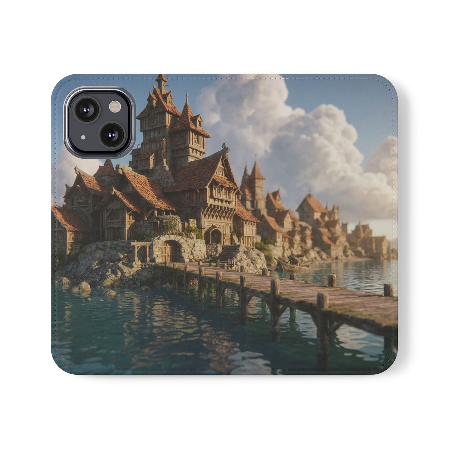 Cobblestone Harbor Flip Cases – Timber Town Seaside Walkway