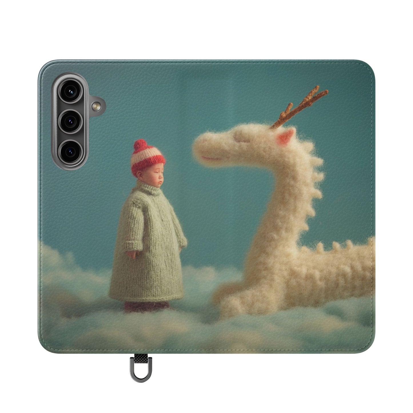 Woolly Dragon & Child Flip Cases – Cloudside Guardians