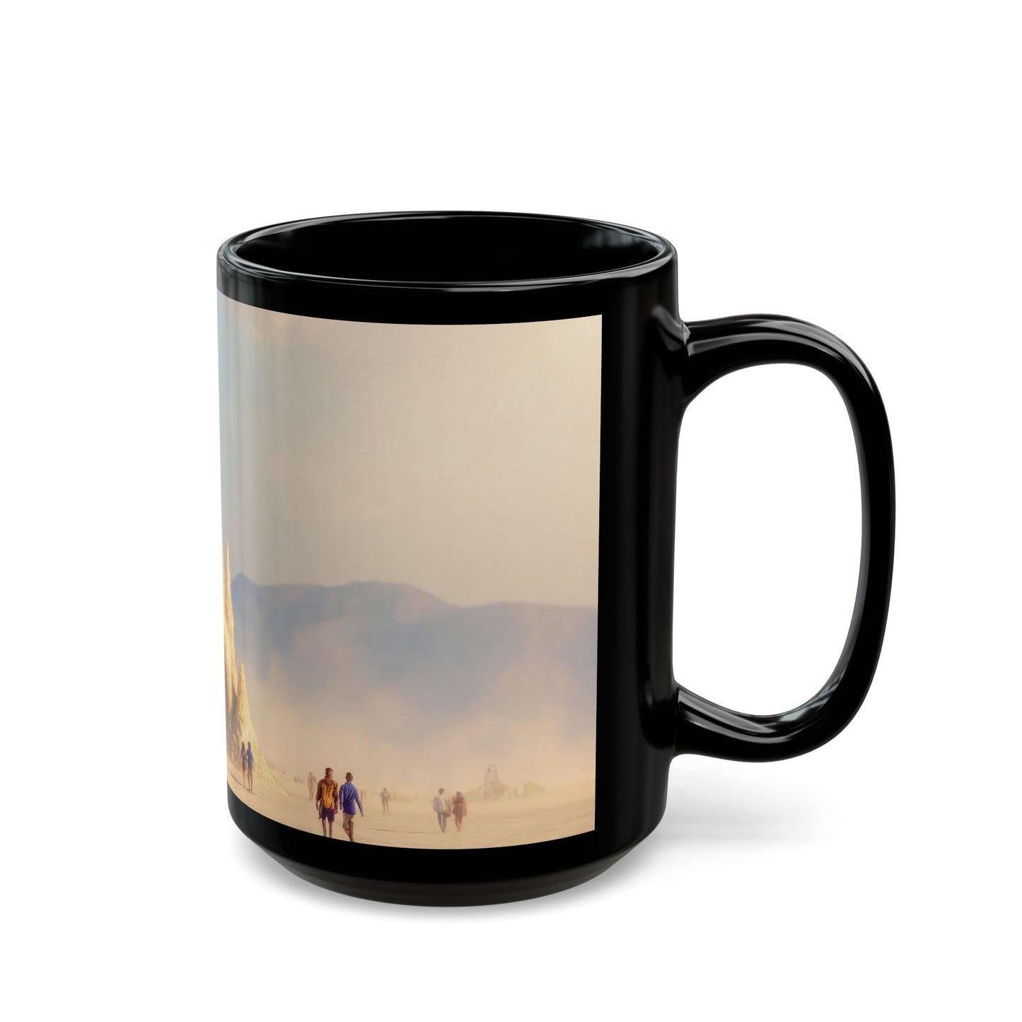 Desert Castle Black Mug – Sunset Sandstone Gateway