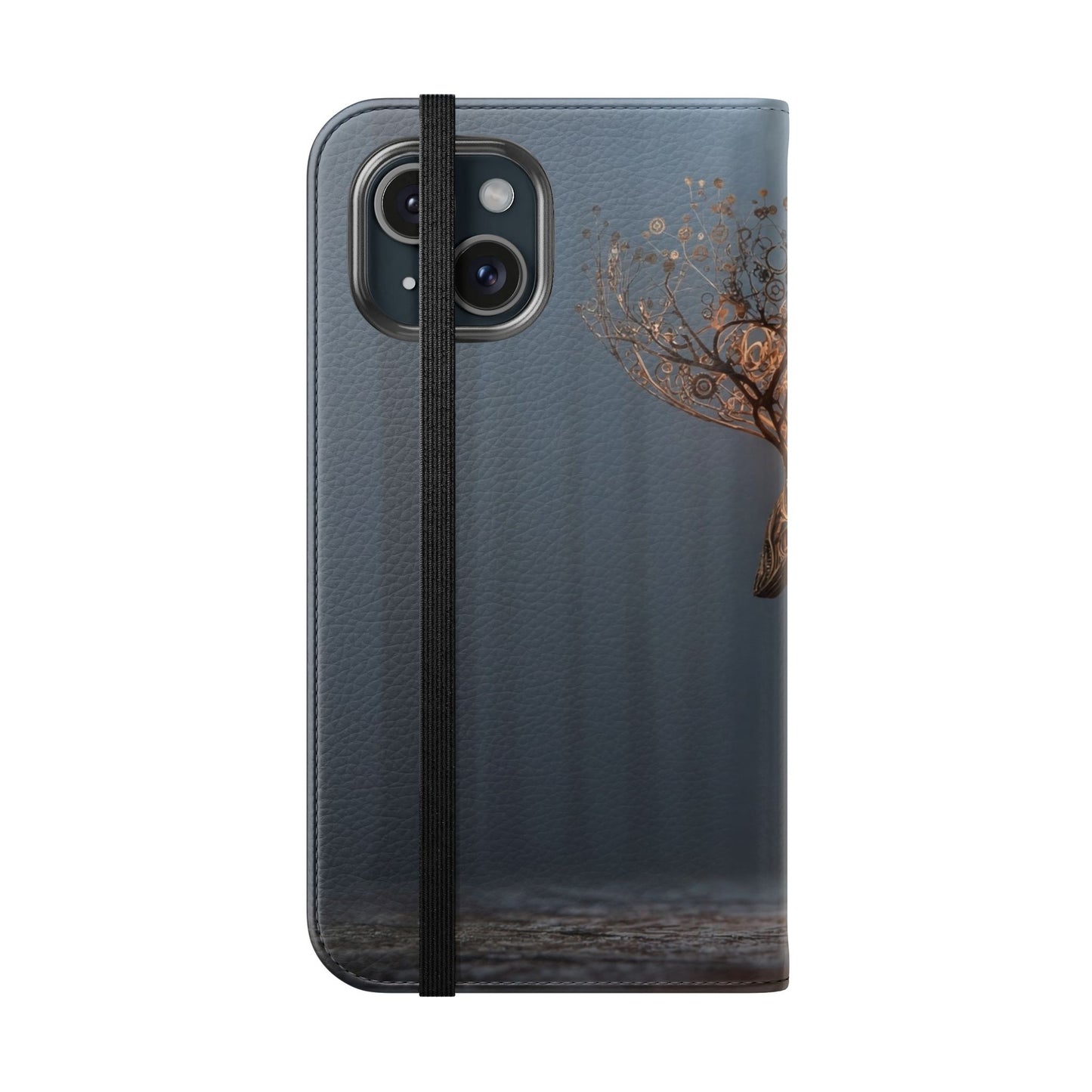 Mechanical Deer Flip Cases – Gears and Twilight Forest Guardian