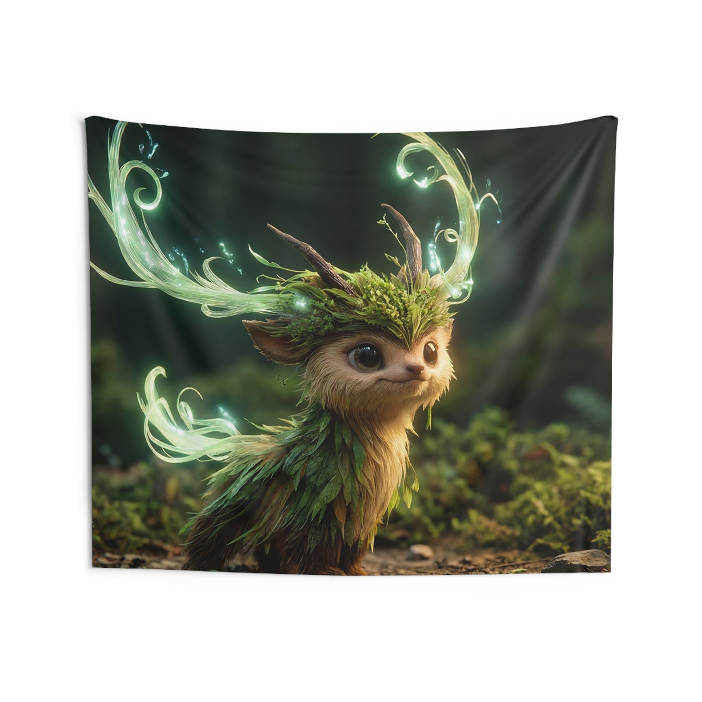 Forest Spirit Deerling Indoor Wall Tapestries – Whispering Grove Guardian