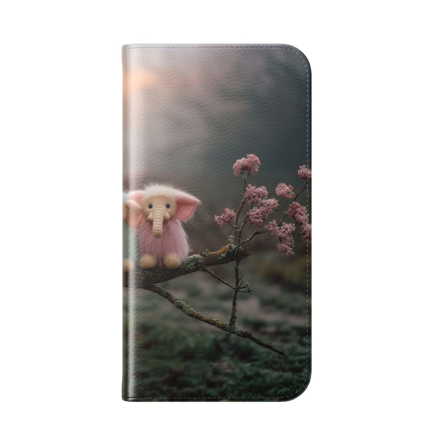 Mossy Branch Elephants Flip Cases – Pastel Fluff Guardians