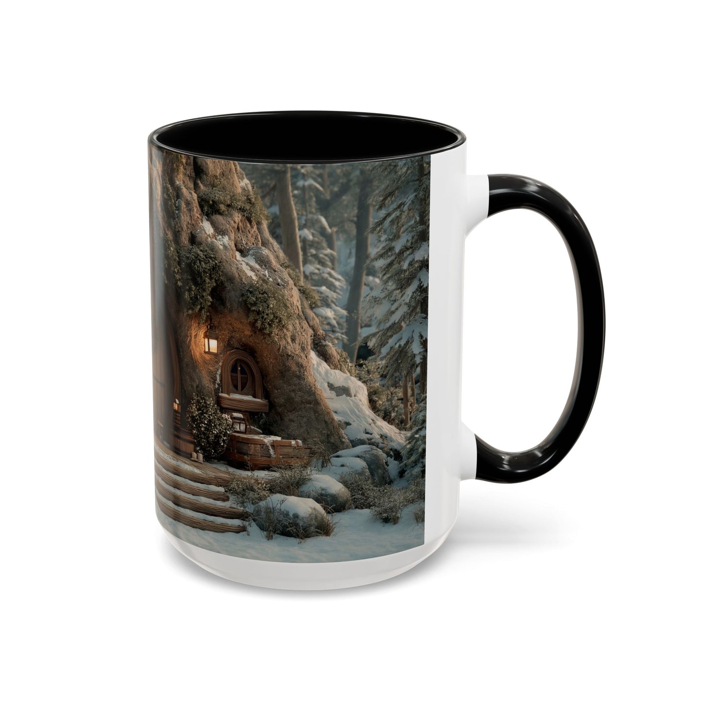 Winter Treehouse Doorway Mug – Snow-Kissed Forest Hearth