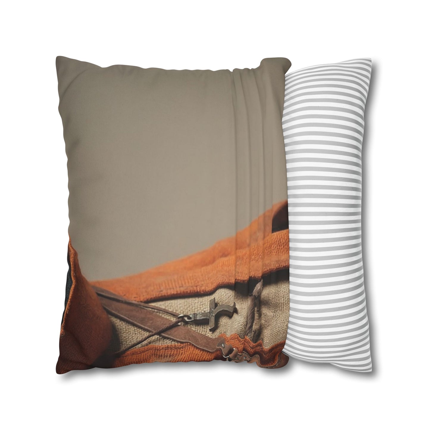 Wise Owl Scholar Faux Suede Square Pillowcase – Rusty Robe and Cross Pendant