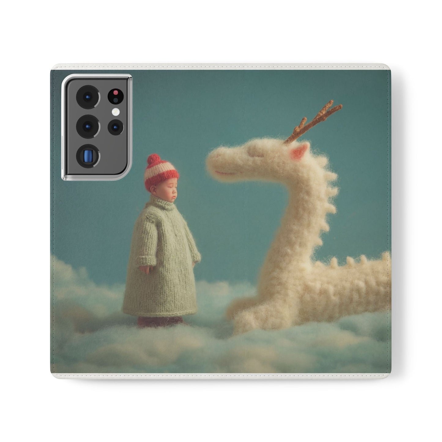 Woolly Dragon & Child Flip Cases – Cloudside Guardians