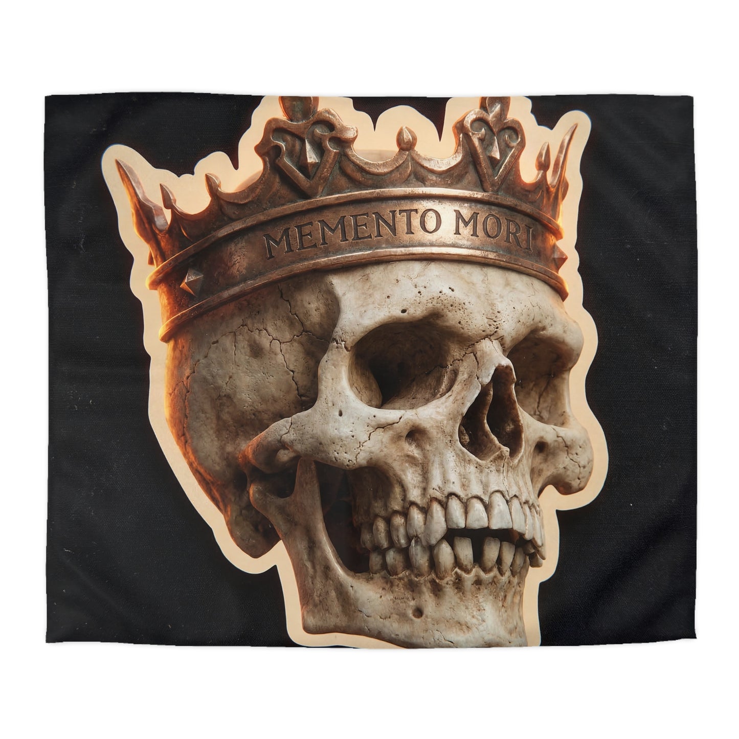 Crowned Skull Microfiber Duvet Cover – Regal Mortality Dreamscape