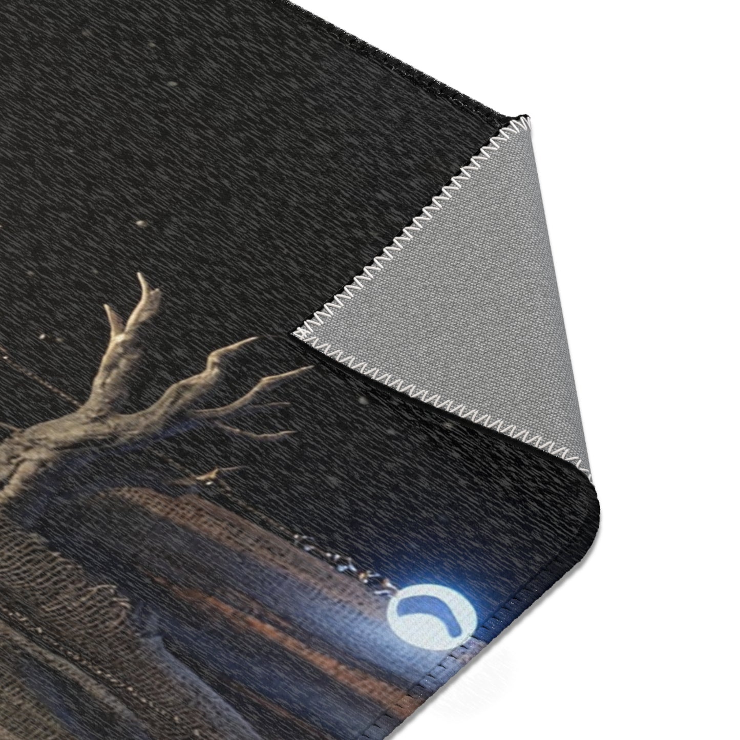 Moonlit Owl Sentinel Area Rug – Whispers of the Ancient Grove
