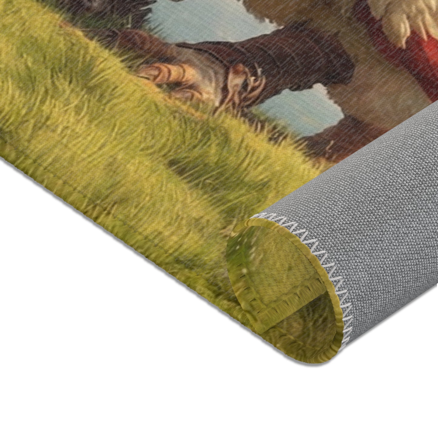 Skybound Falcon Riders Area Rug – Sunset Crest of the Winged Path