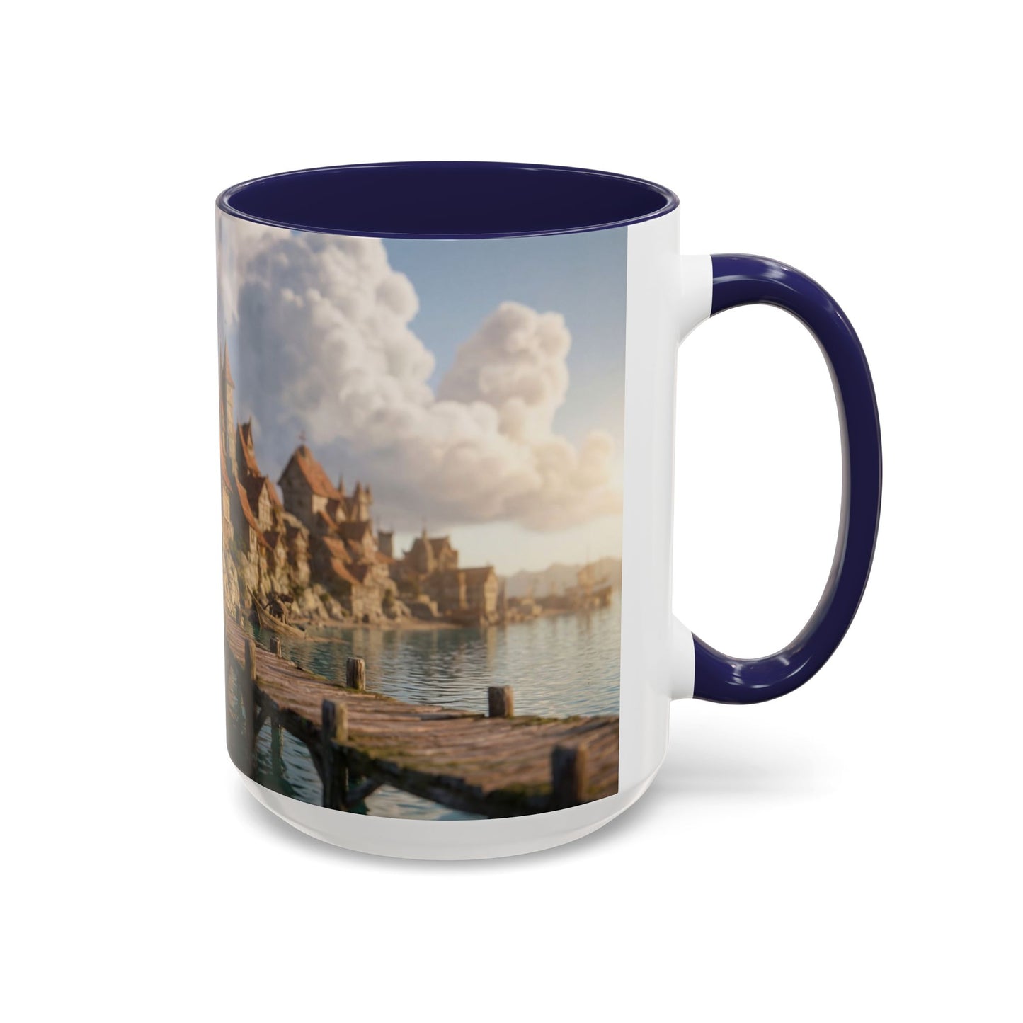 Harbor's Whisper Accent Coffee Mug (11, 15oz) – Sunset Village by the Sea