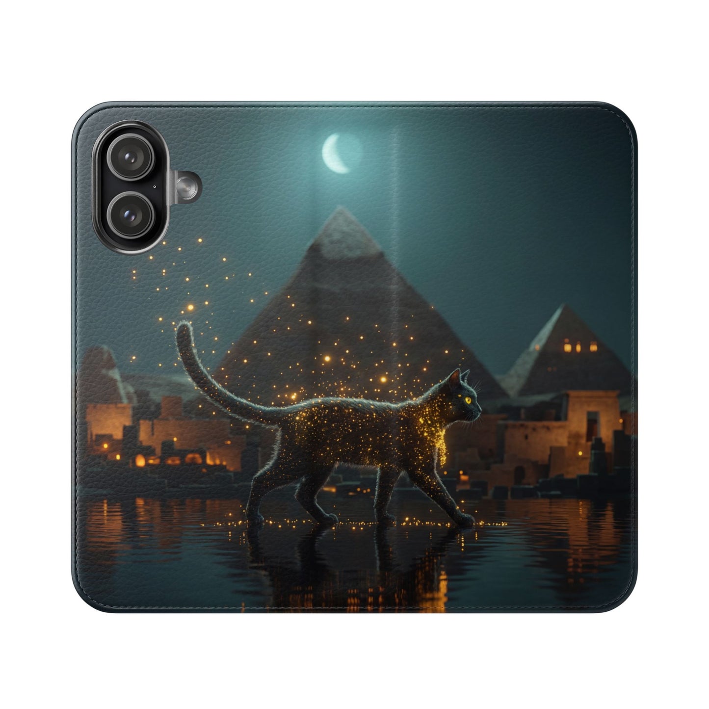 Celestial Vortex Flip Cases – Indigo Cloud Dreamscape