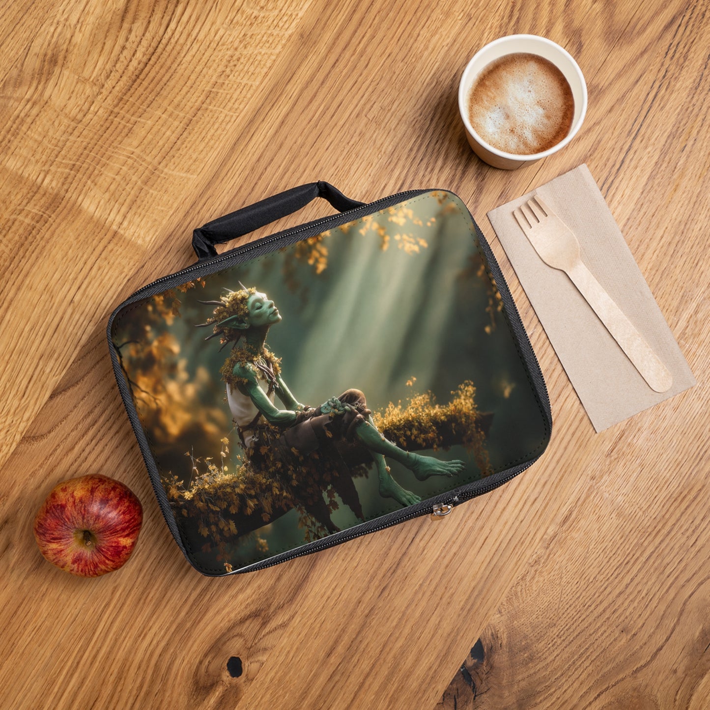Autumn Sprite Lunch Bag – Golden Light in the Whispering Woods