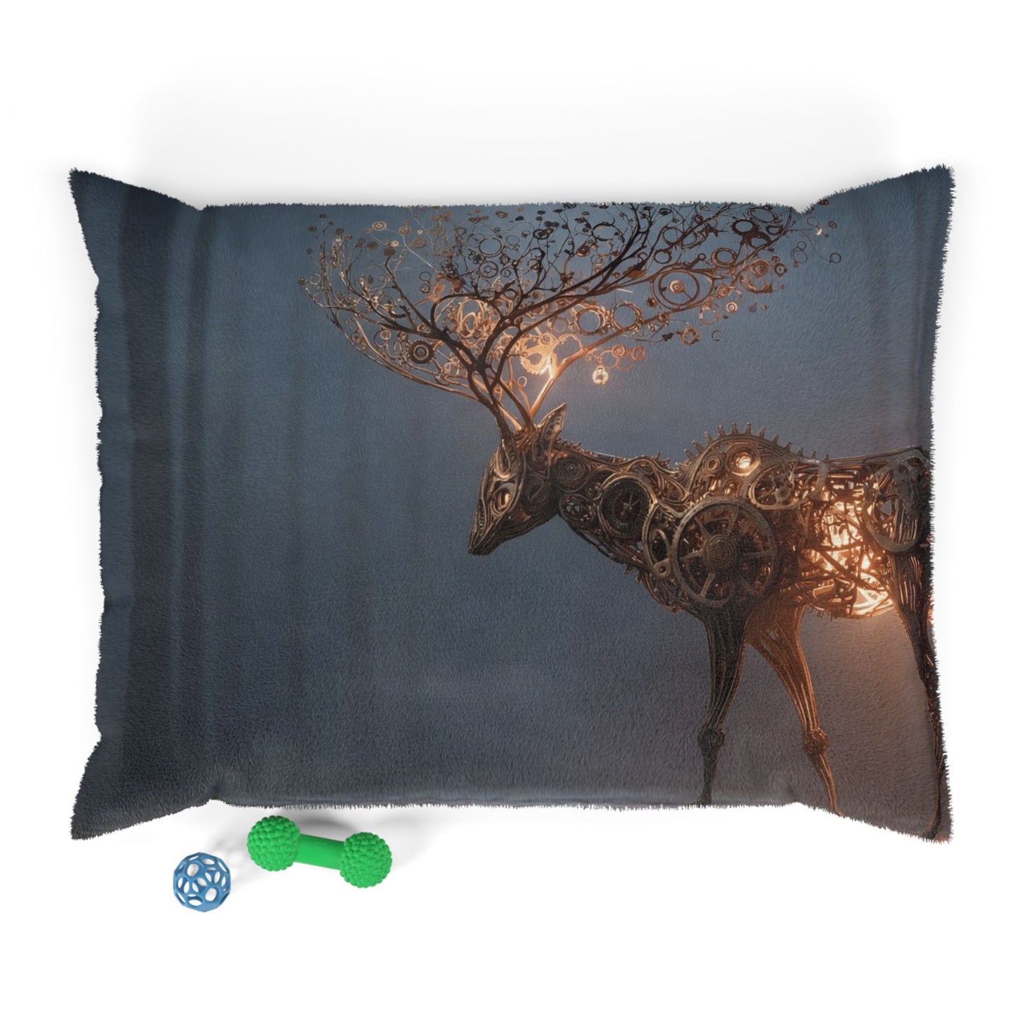 Steampunk Stag Pet Bed – Gilded Gearheart Forest Dweller