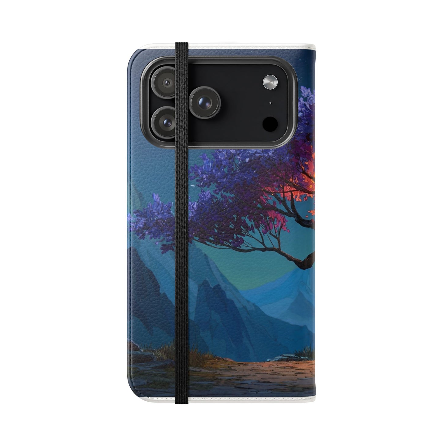 Violet Flame Tree Flip Cases – Twilight Mountain Glow Case