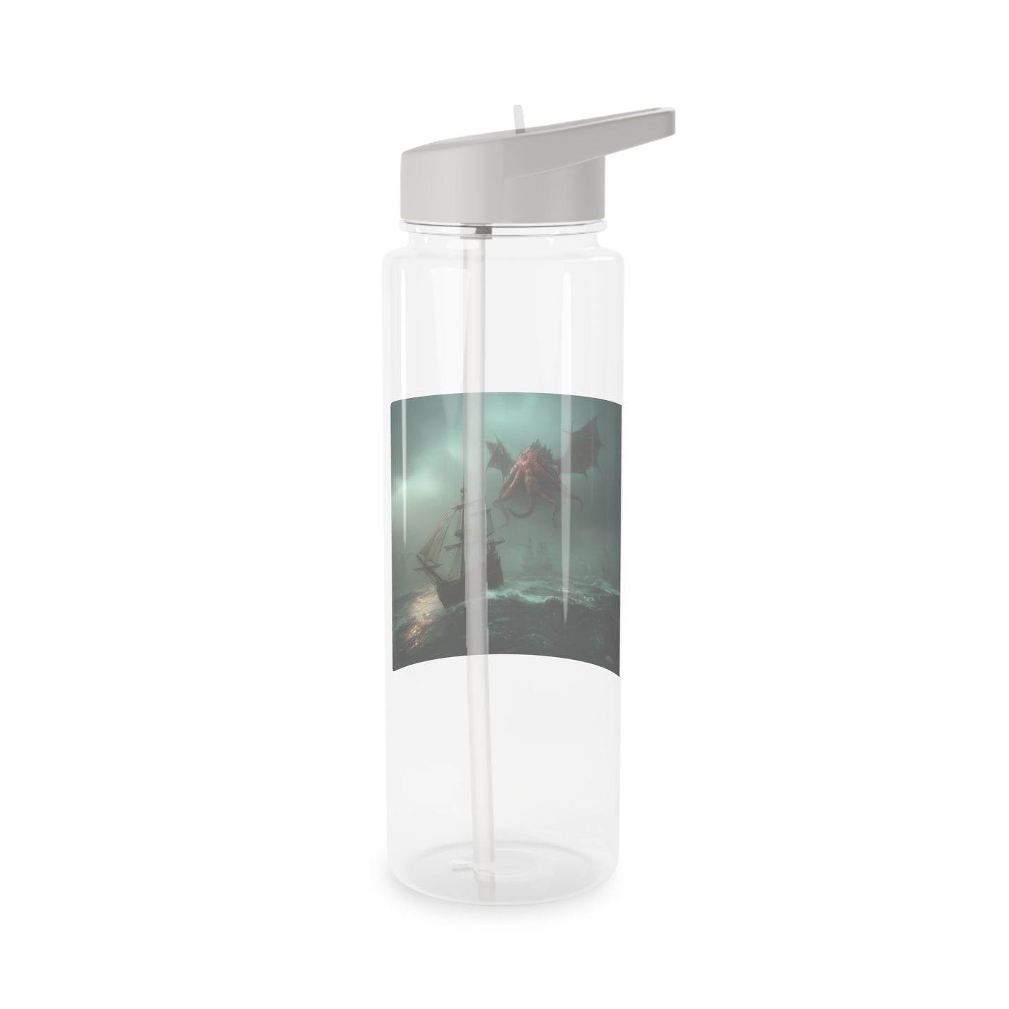 Crimson Leviathan Tritan Water Bottle – Stormbound Sea Beast