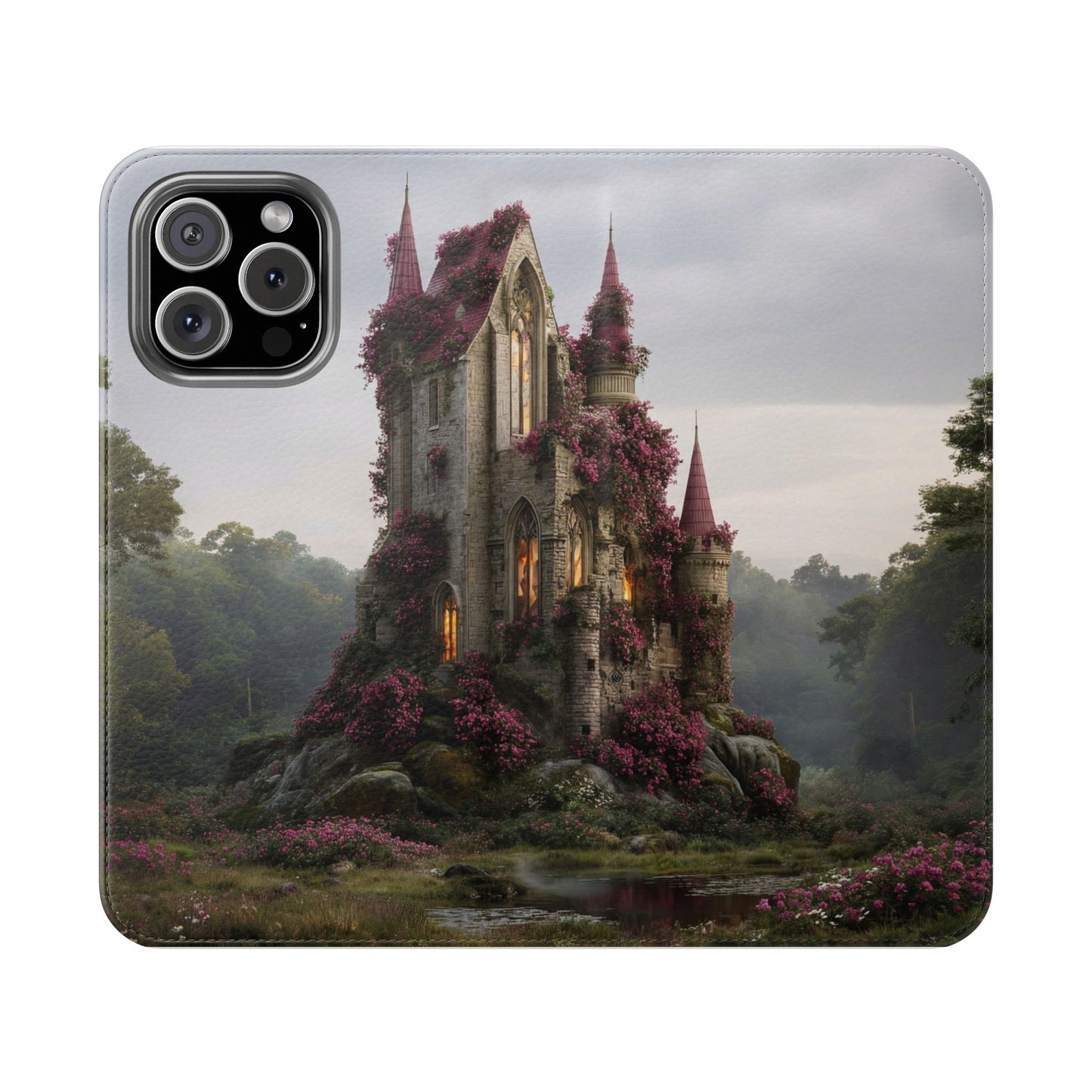Blossom Spire Flip Cases – Pink Ivy Gothic Castle Cover