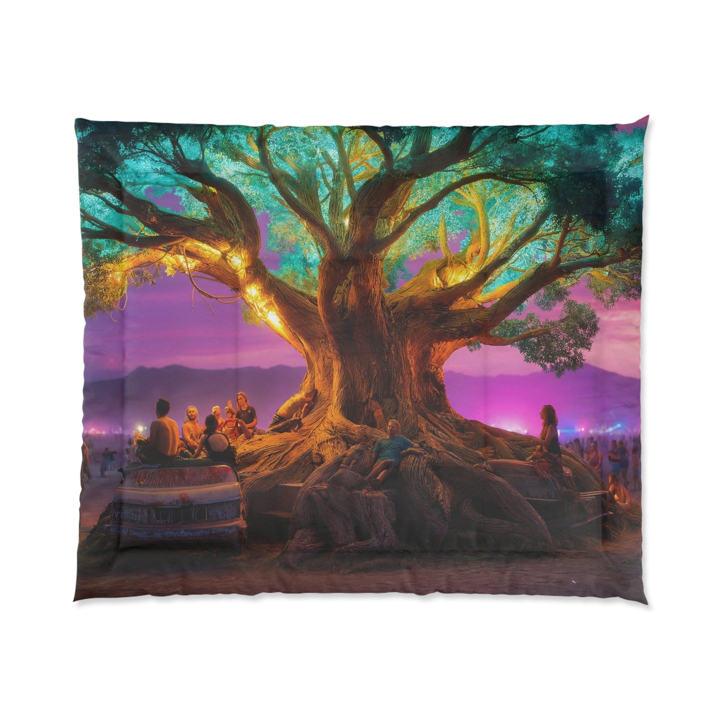 Celestial Tree Comforter – Glow-Woven Twilight Haven