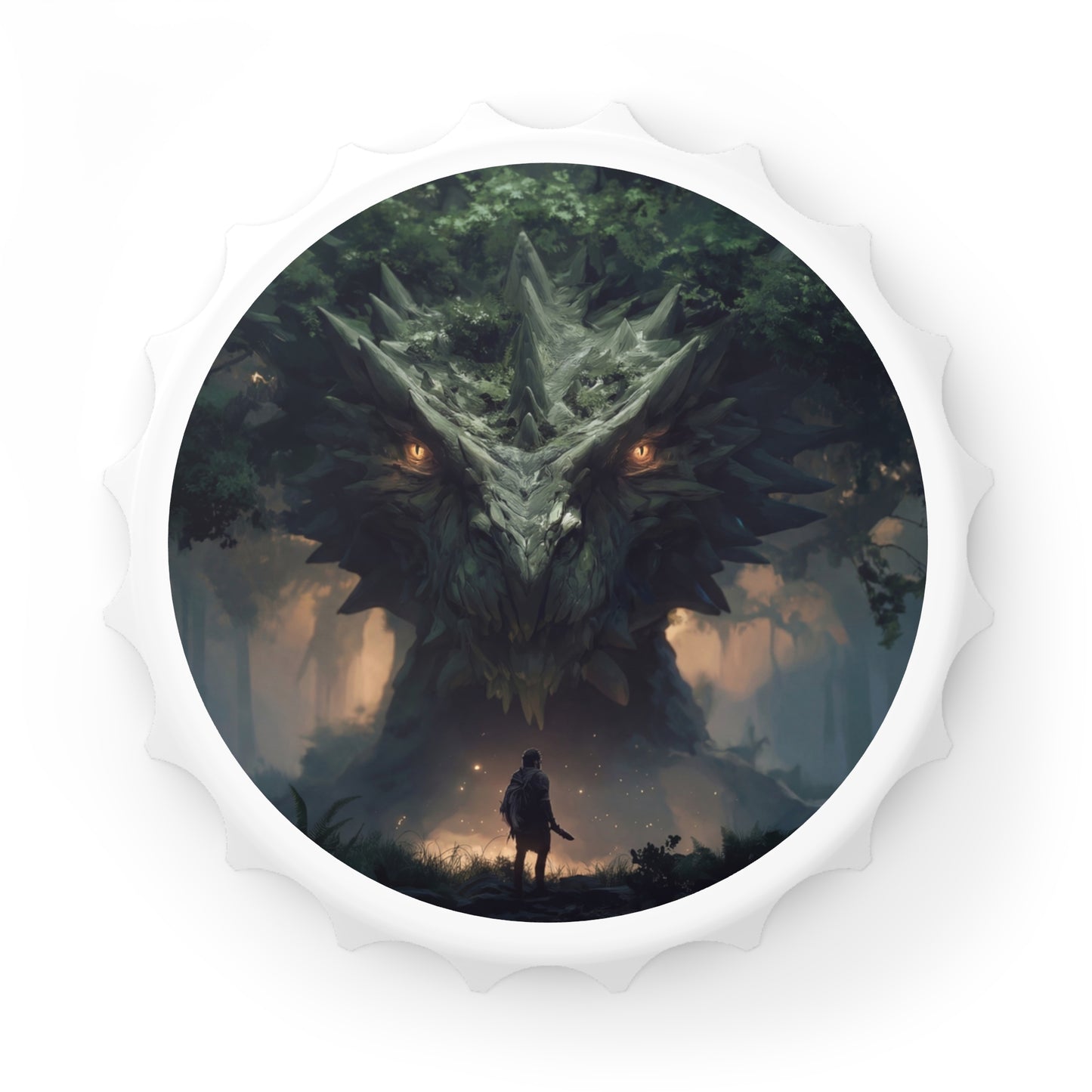 Ancient Forest Guardian Bottle Opener – Embers of the Verdant Throne