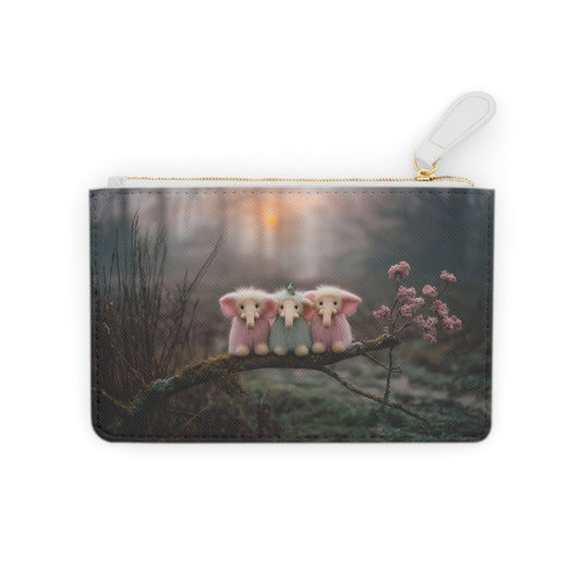 Three Pink Elephants Mini Clutch Bag – Mossy Branch Morning Glow