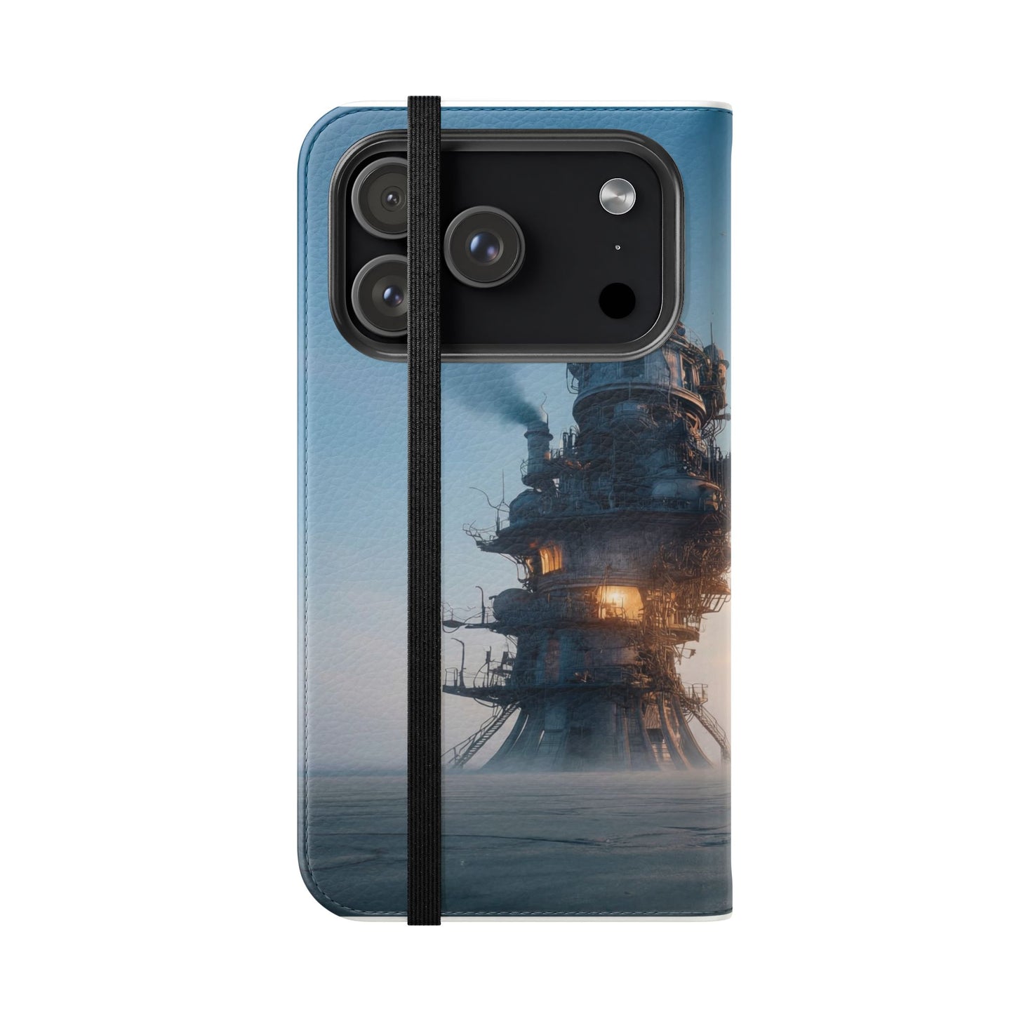Steam-Stack Tower Flip Cases – Industrial Dawn Sentinel