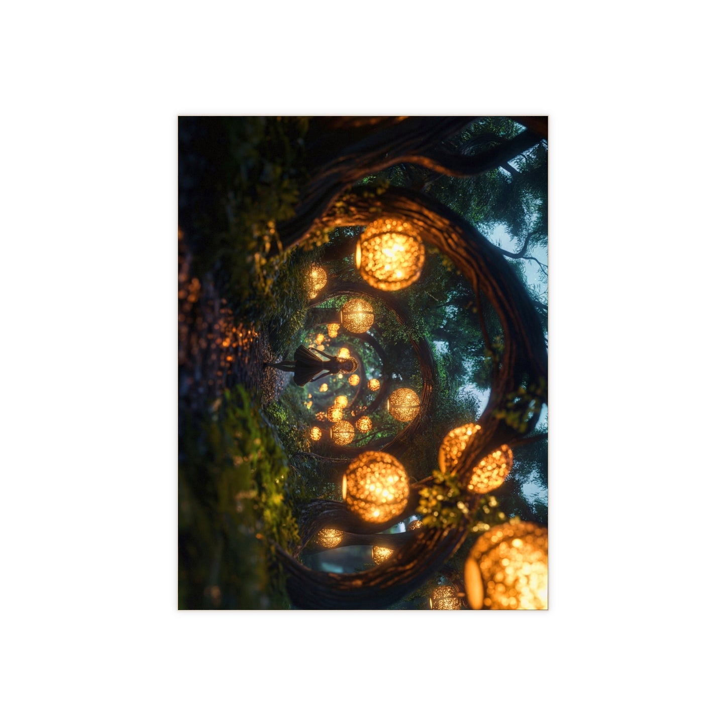 Lantern Grove Ceramic Photo Tile – Guided by Warm Glow