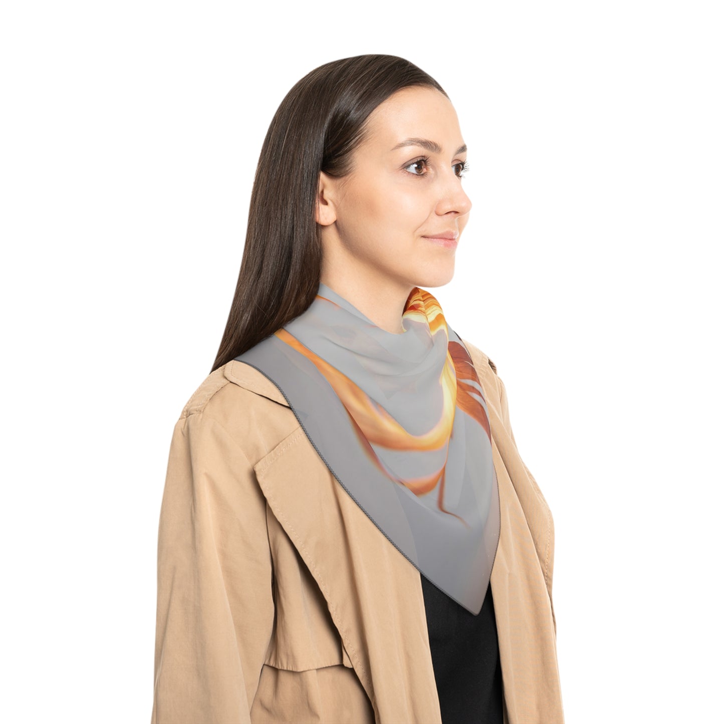 Phoenix Fox Poly Scarf – Radiant Ember Wingscape