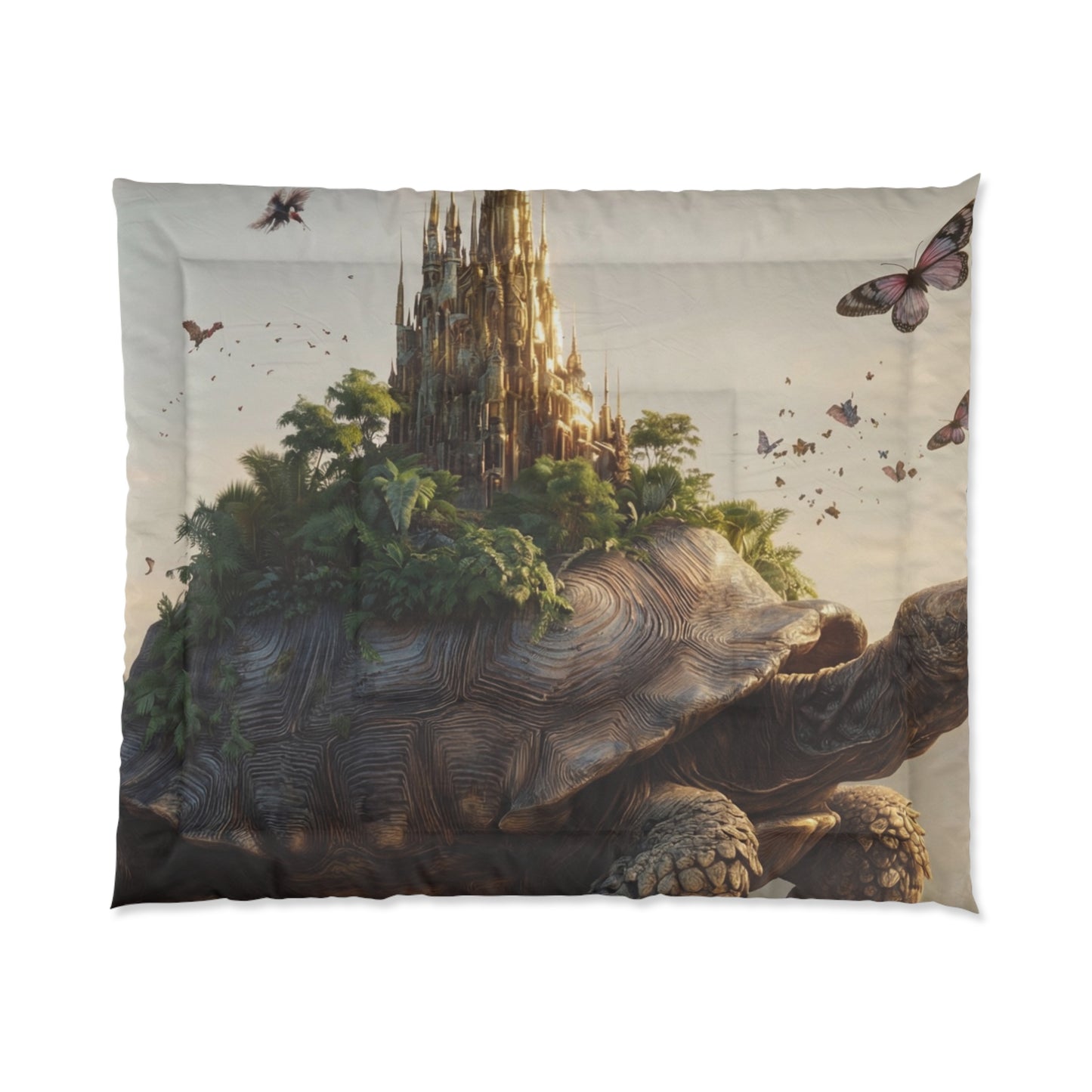 Turtle’s Kingdom Comforter – Golden Castle on Ancient Shell